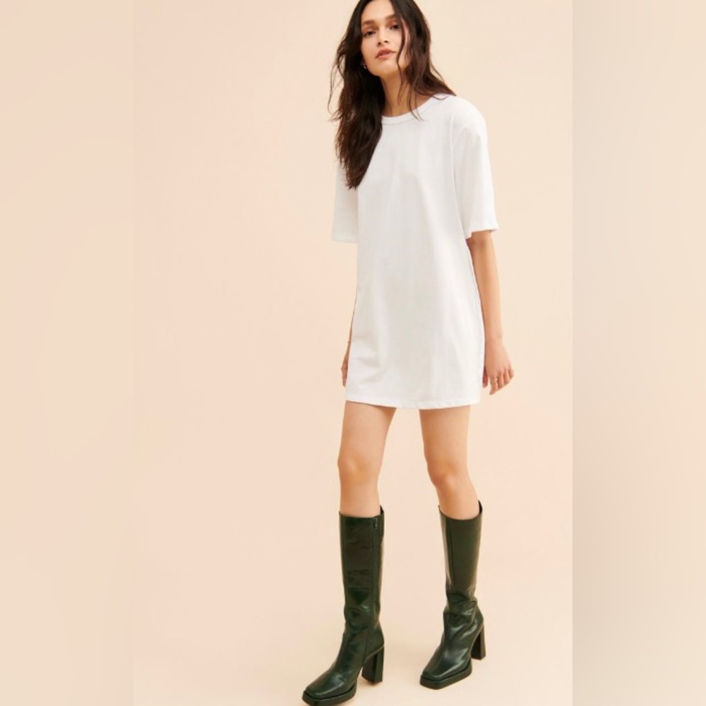 Anthropologie White Tee Mini XS